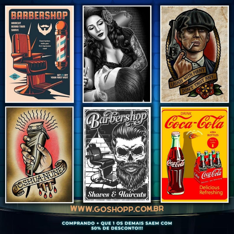 Quadros decorativos para barbearia + de 100 modelos