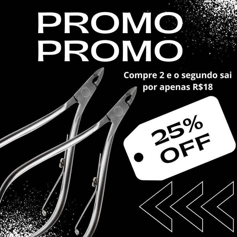 Alicate de unha em aço inoxidável - 2 por R$54