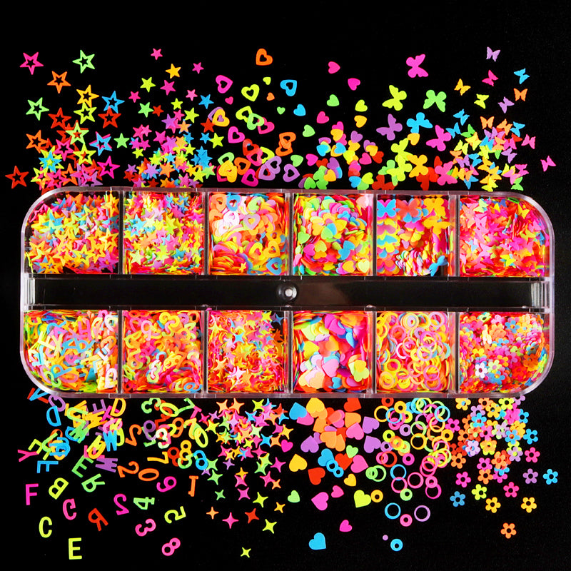 85 Decorações Fluorescente e 3d para Nail Arts - Unhas de gel encapsuladas