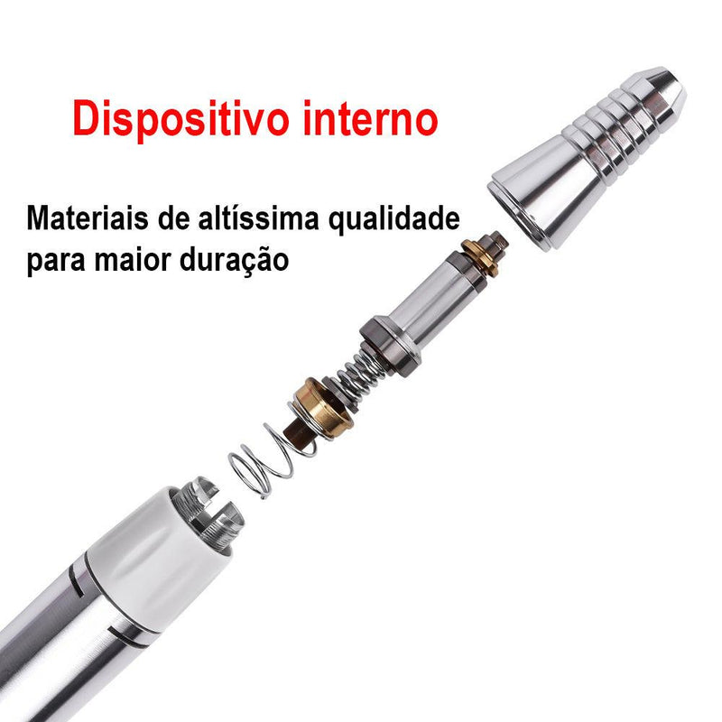 Motor Porquinho 35.000 Rpm - Branco/Rosa/Cinza - Lixar e Polir com qualidade máxima - GoShopp