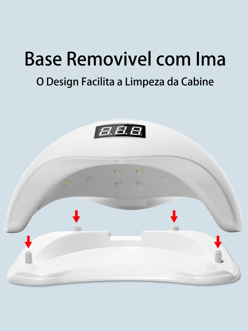 Cabine Led/Uv Bivolt Sun 5 48W Com Sensor - BRANCA - GoShopp
