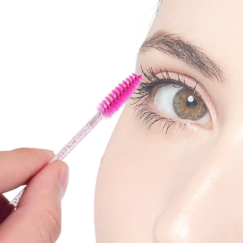 Kit 100 Escovinhas Glitter para Sobrancelha ou Extenção de cílios