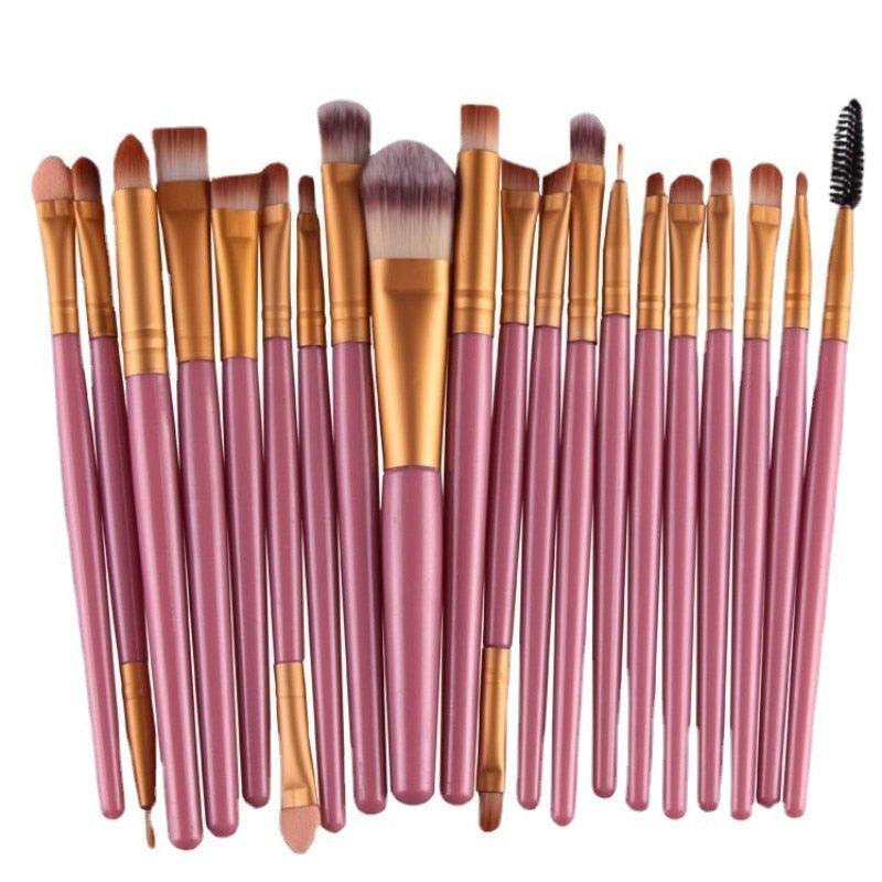 Kit 20 Pinceis Profissional - Preto e Neon - GoShopp