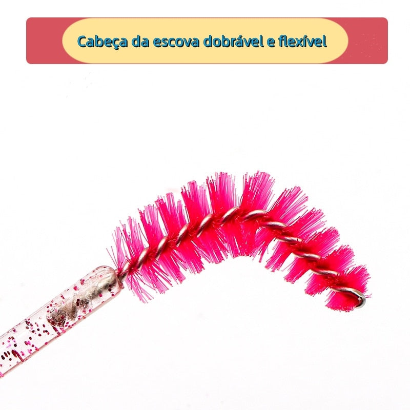 Kit 100 Escovinhas Glitter para Sobrancelha ou Extenção de cílios