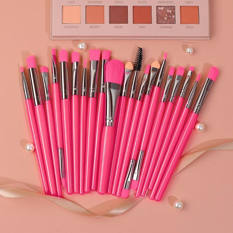Kit 20 Pinceis Profissional - Preto e Neon - GoShopp