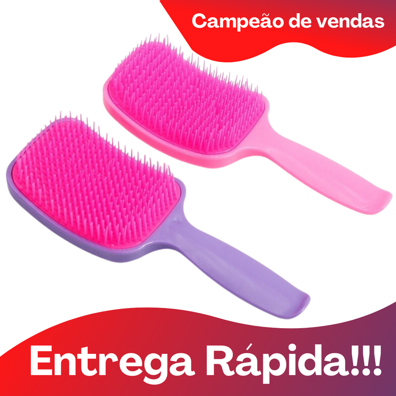 🌟 Escova Raquete Flex Pro - Inovação em Desembaraçar Cabelos! 🌟
