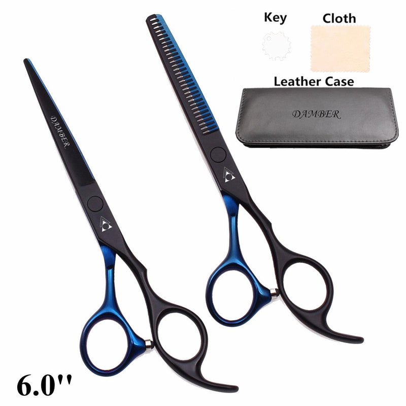 Kit completo de Tesouras Profissionais para Barbeiros e Cabeleireiros 5.5 e 6.0 - GoShopp