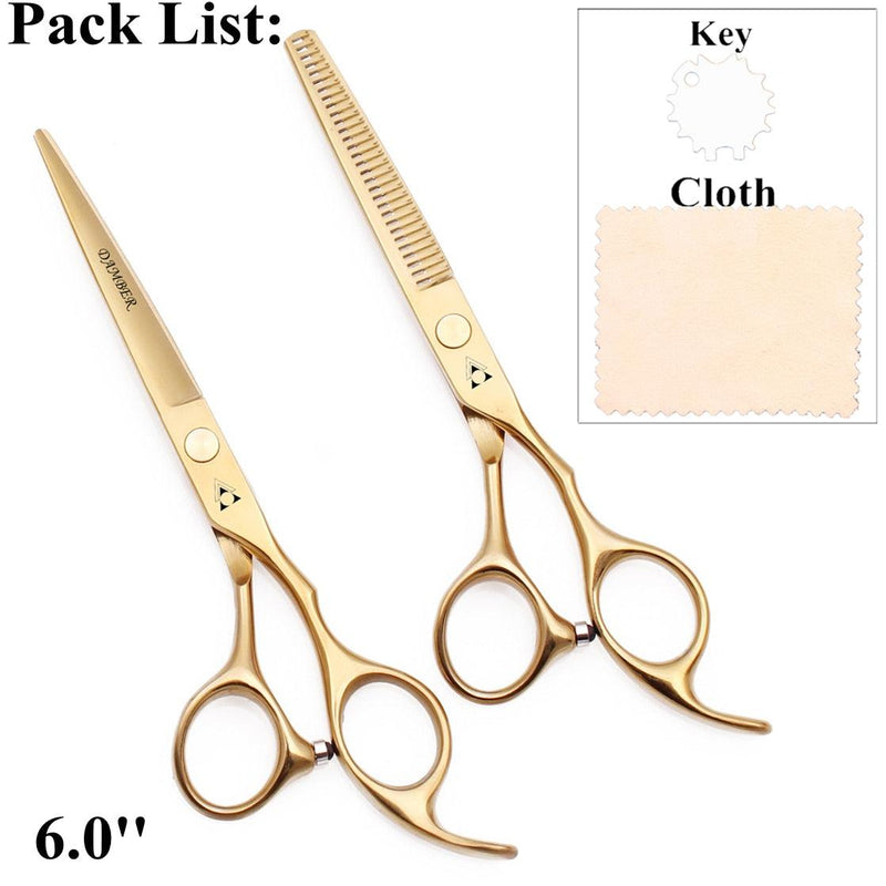 Kit completo de Tesouras Profissionais para Barbeiros e Cabeleireiros 5.5 e 6.0 - GoShopp