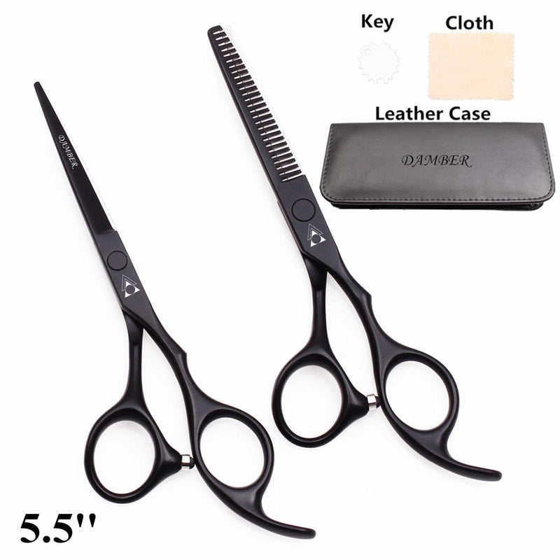 Kit completo de Tesouras Profissionais para Barbeiros e Cabeleireiros 5.5 e 6.0 - GoShopp