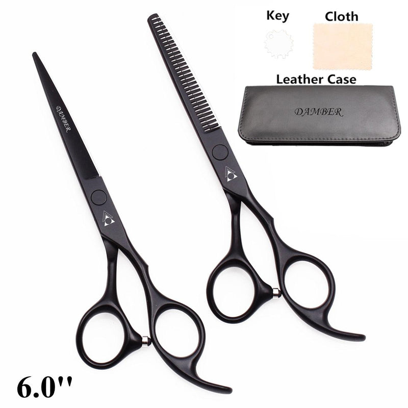 Kit completo de Tesouras Profissionais para Barbeiros e Cabeleireiros 5.5 e 6.0 - GoShopp