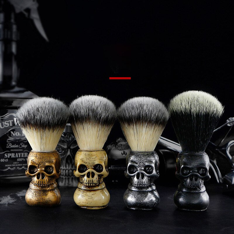 Pincel e Cuia para barbear estilo caveira!