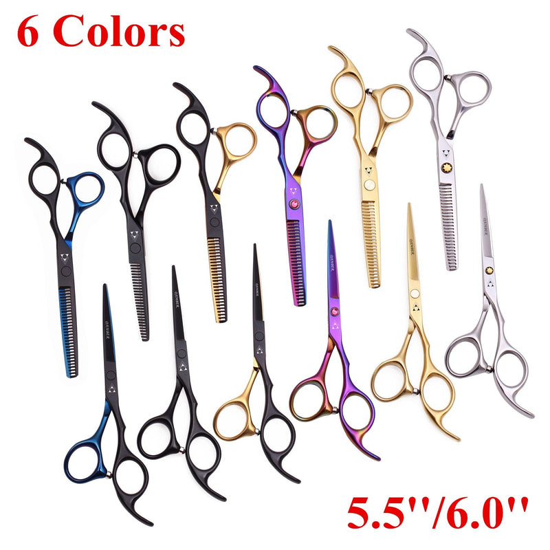 Kit completo de Tesouras Profissionais para Barbeiros e Cabeleireiros 5.5 e 6.0 - GoShopp