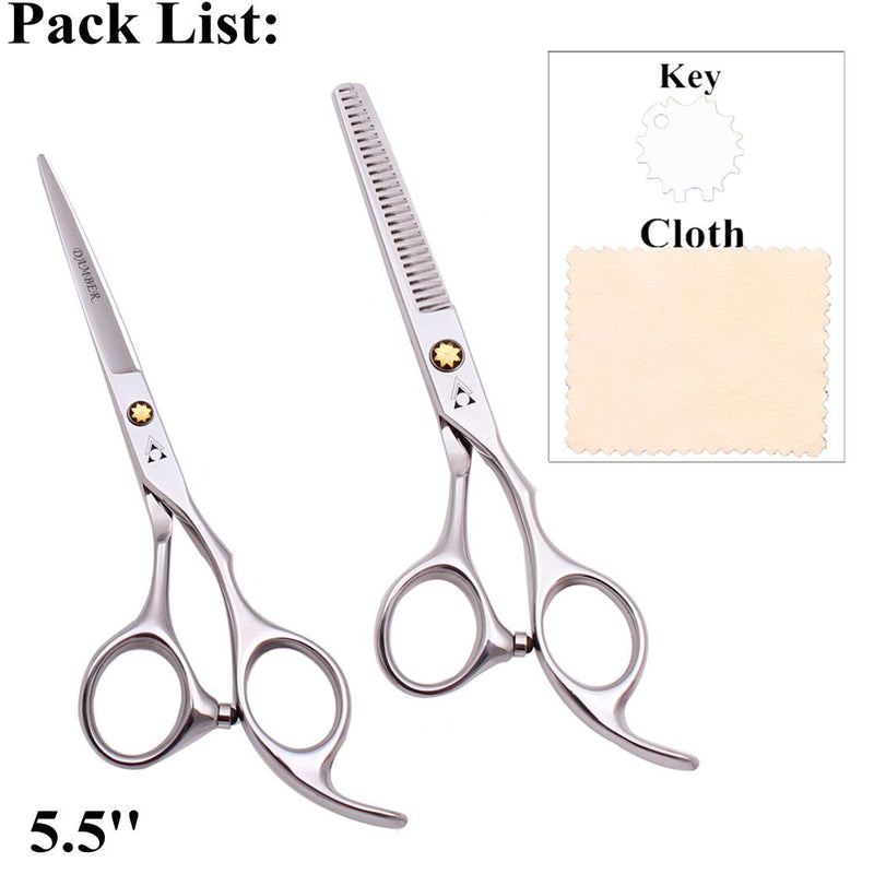 Kit completo de Tesouras Profissionais para Barbeiros e Cabeleireiros 5.5 e 6.0 - GoShopp