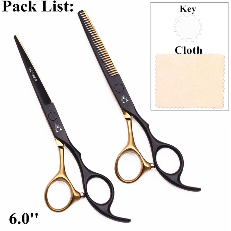 Kit completo de Tesouras Profissionais para Barbeiros e Cabeleireiros 5.5 e 6.0 - GoShopp