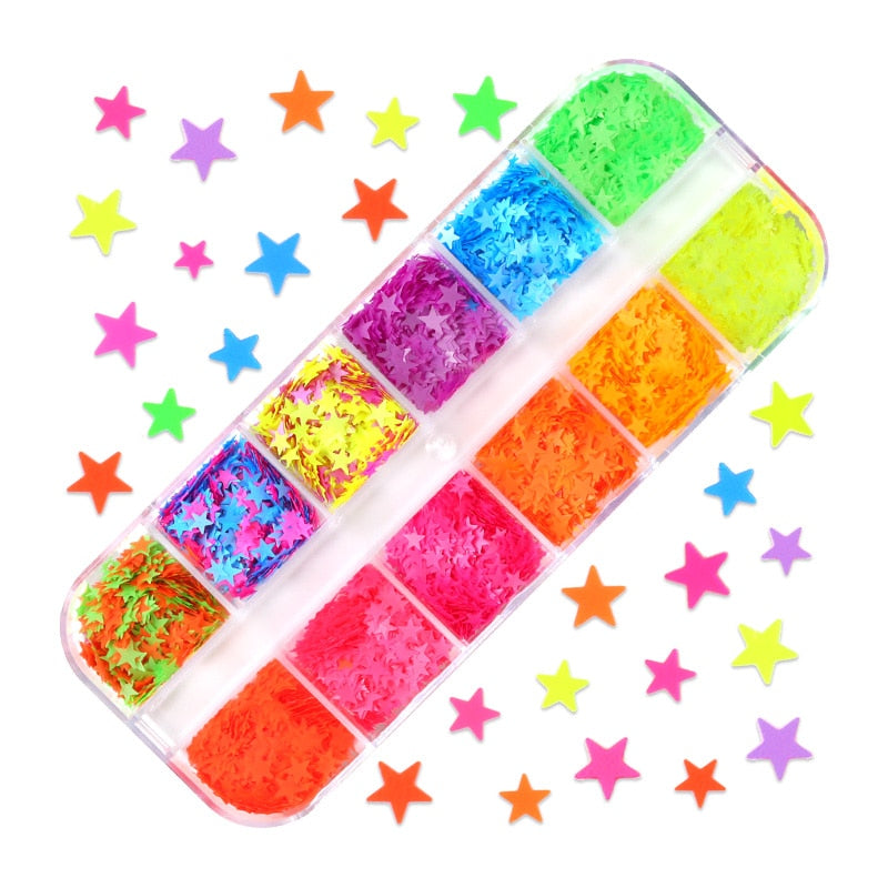 85 Decorações Fluorescente e 3d para Nail Arts - Unhas de gel encapsuladas
