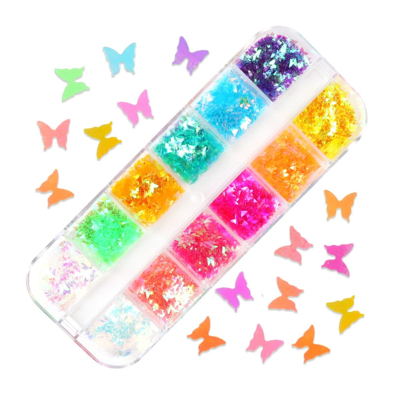 85 Decorações Fluorescente e 3d para Nail Arts - Unhas de gel encapsuladas