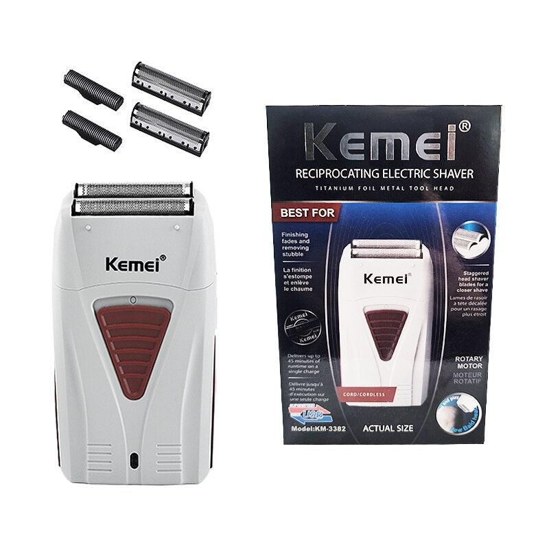 Shaver Kemei KM-3382 branco 100V/240V - GoShopp