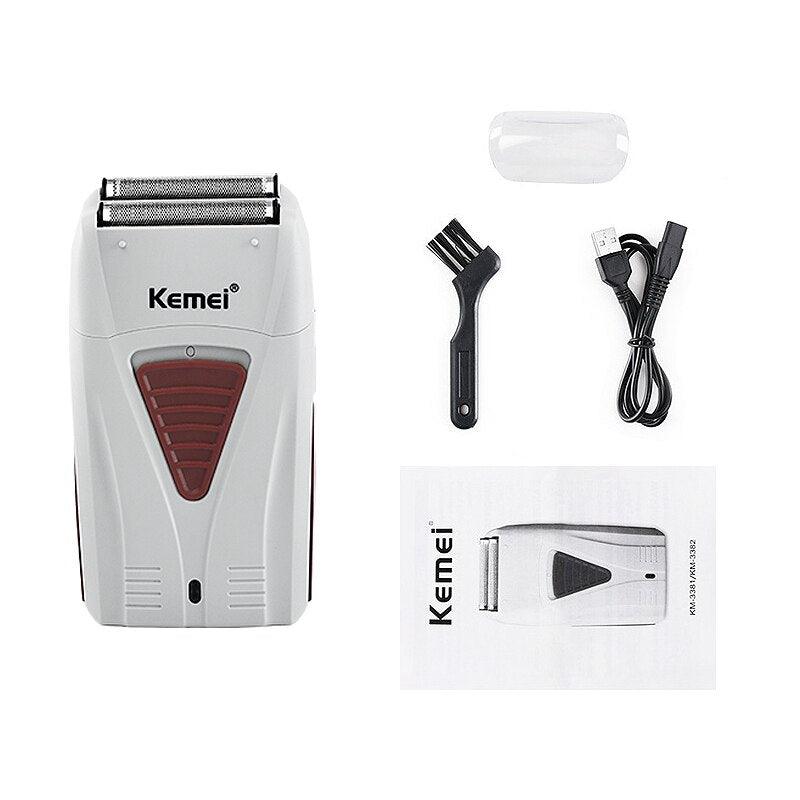 Shaver Kemei KM-3382 branco 100V/240V - GoShopp