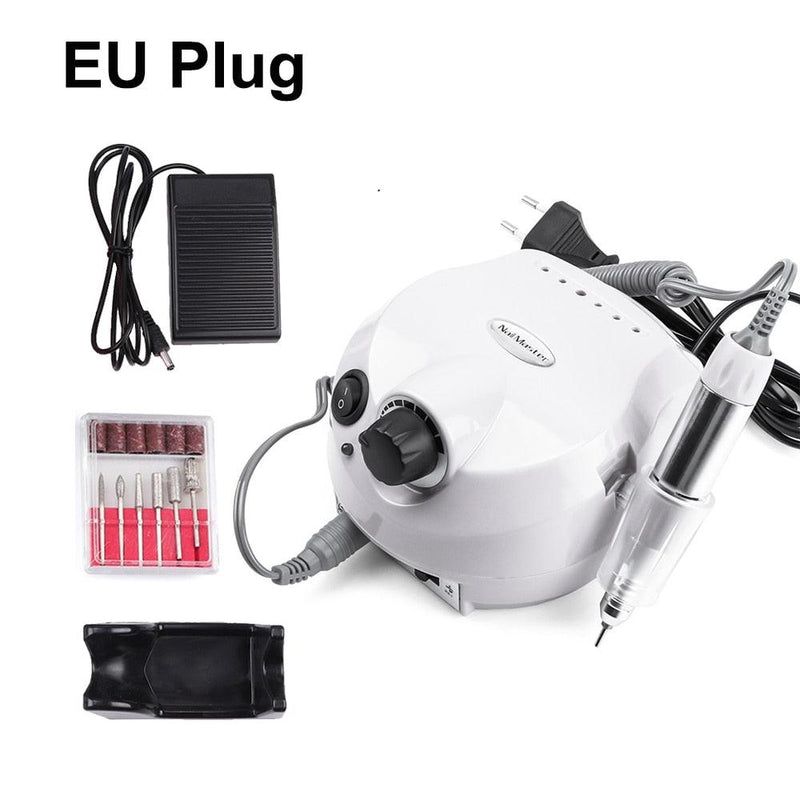 Motor Porquinho 35.000 Rpm - Branco/Rosa/Cinza - Lixar e Polir com qualidade máxima - GoShopp