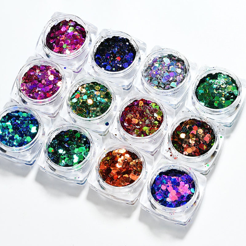 🌟Decoração de Unhas! - Pó Neon, Glitters, Brilhos, Pó Croma🌟