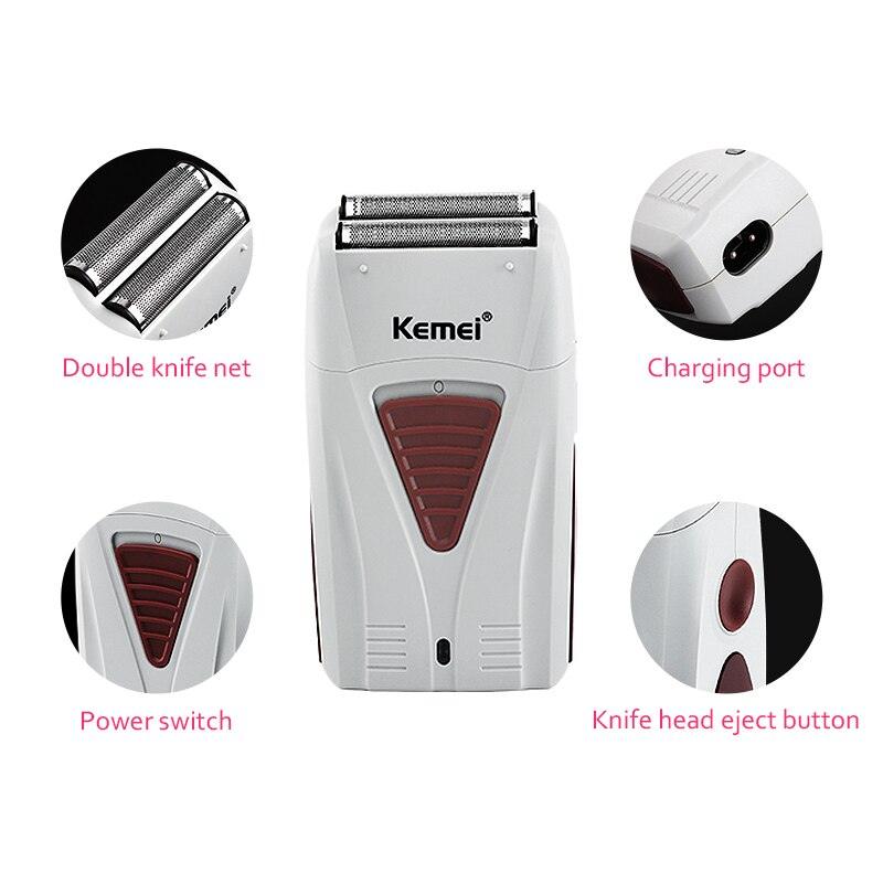 Shaver Kemei KM-3382 branco 100V/240V - GoShopp