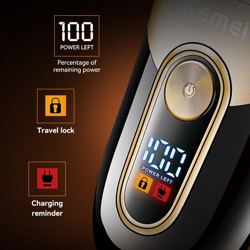 Super Shaver Kemei Km3209 de 3 Malhas Com Suporte - GoShopp