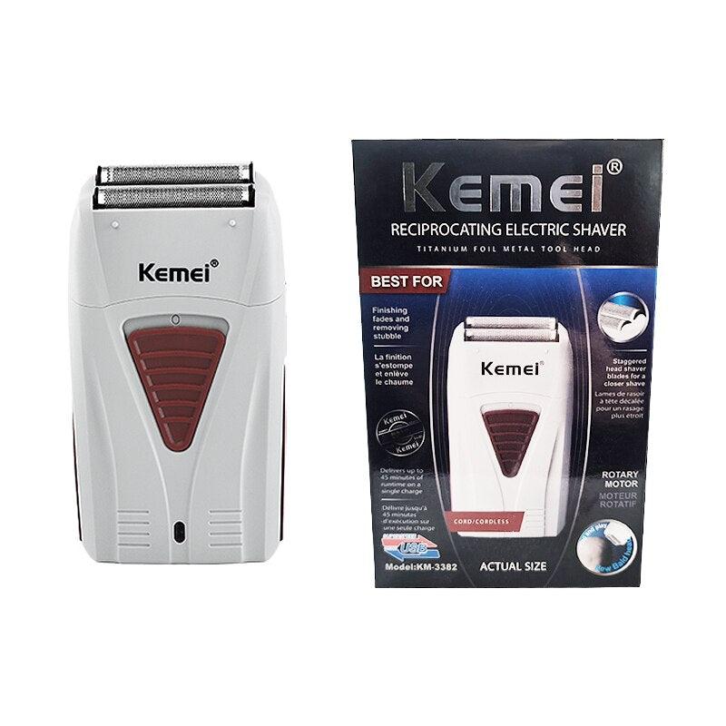 Shaver Kemei KM-3382 branco 100V/240V - GoShopp
