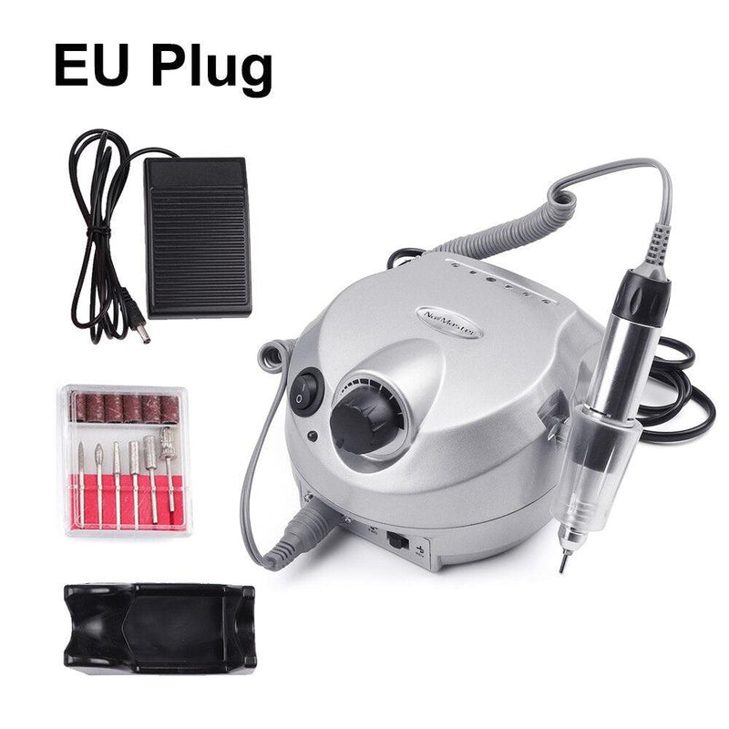 Motor Porquinho 35.000 Rpm - Branco/Rosa/Cinza - Lixar e Polir com qualidade máxima - GoShopp