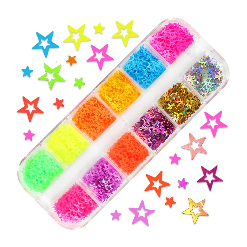 85 Decorações Fluorescente e 3d para Nail Arts - Unhas de gel encapsuladas