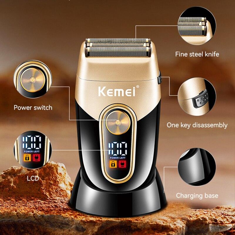 Super Shaver Kemei Km3209 de 3 Malhas Com Suporte - GoShopp