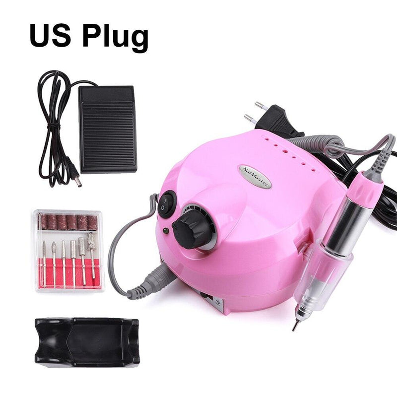Motor Porquinho 35.000 Rpm - Branco/Rosa/Cinza - Lixar e Polir com qualidade máxima - GoShopp