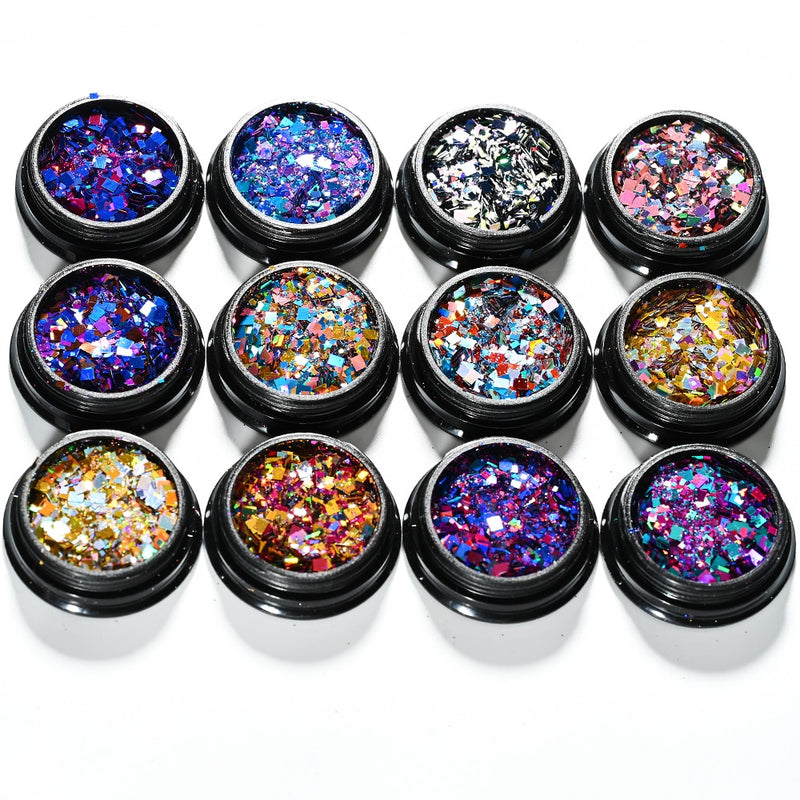🌟Decoração de Unhas! - Pó Neon, Glitters, Brilhos, Pó Croma🌟