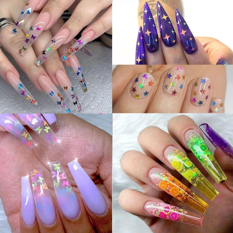 85 Decorações Fluorescente e 3d para Nail Arts - Unhas de gel encapsuladas