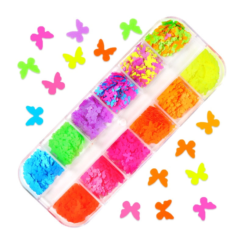 85 Decorações Fluorescente e 3d para Nail Arts - Unhas de gel encapsuladas