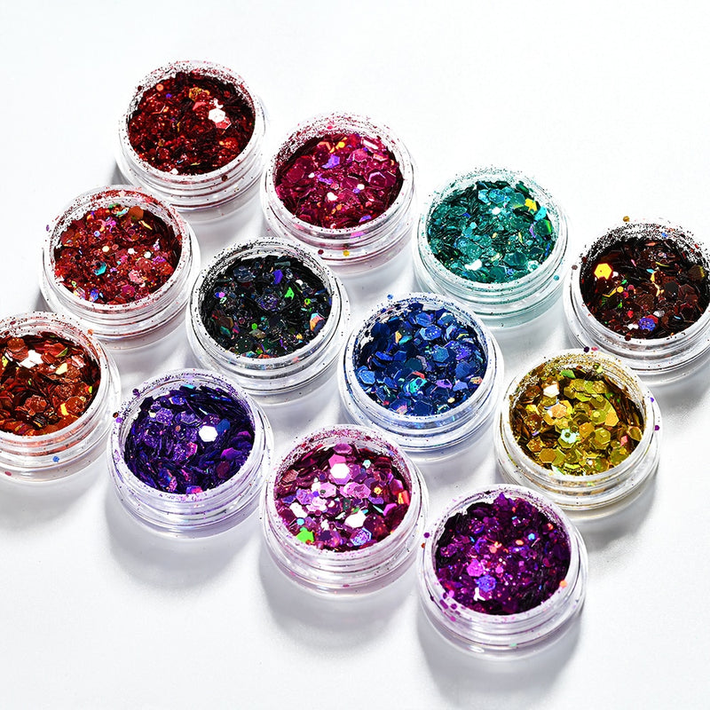 🌟Decoração de Unhas! - Pó Neon, Glitters, Brilhos, Pó Croma🌟