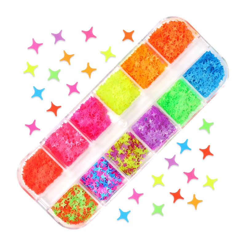 85 Decorações Fluorescente e 3d para Nail Arts - Unhas de gel encapsuladas