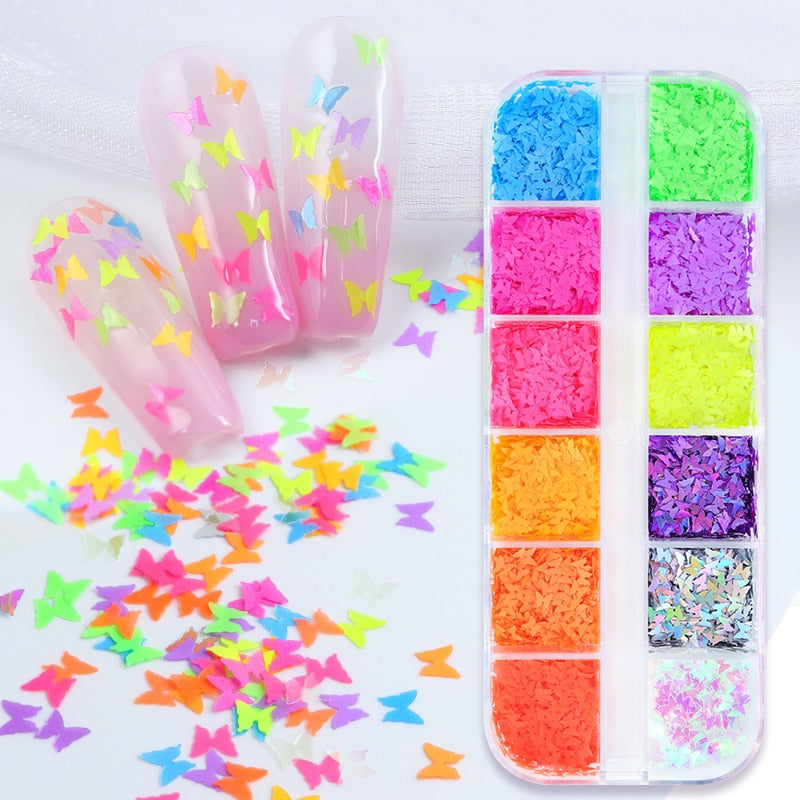 85 Decorações Fluorescente e 3d para Nail Arts - Unhas de gel encapsuladas