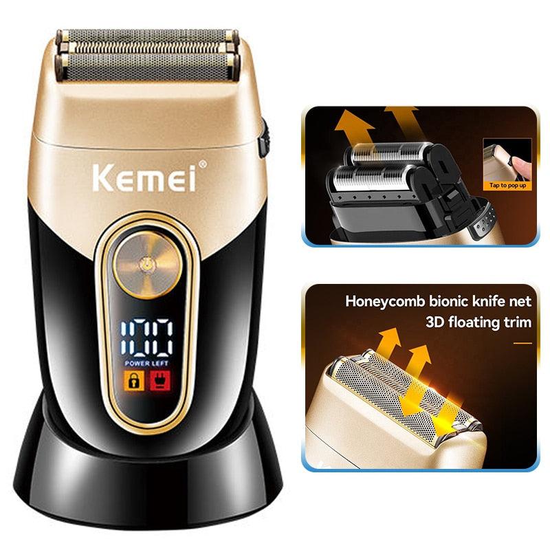 Super Shaver Kemei Km3209 de 3 Malhas Com Suporte - GoShopp