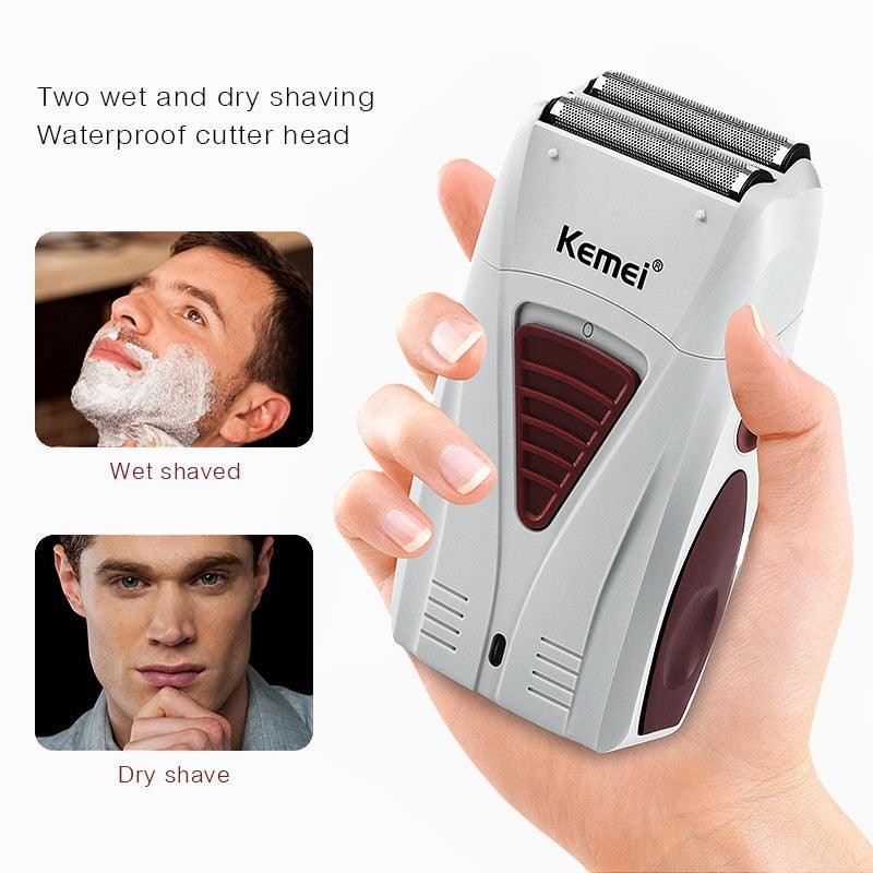 Shaver Kemei KM-3382 branco 100V/240V - GoShopp