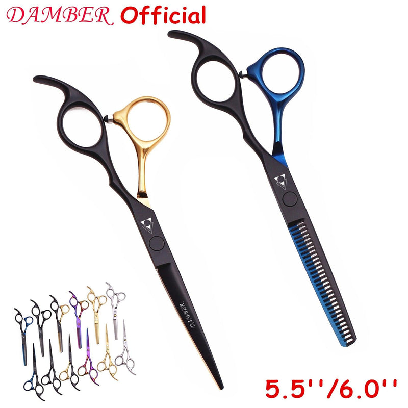 Kit completo de Tesouras Profissionais para Barbeiros e Cabeleireiros 5.5 e 6.0 - GoShopp